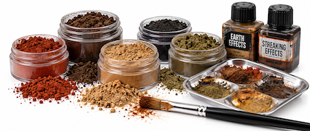 Pigments and weathering effects for miniatures, models, and dioramas